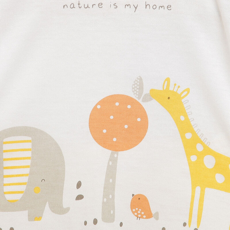 Printed Long-sleeve 2Pcs Set White image number 4